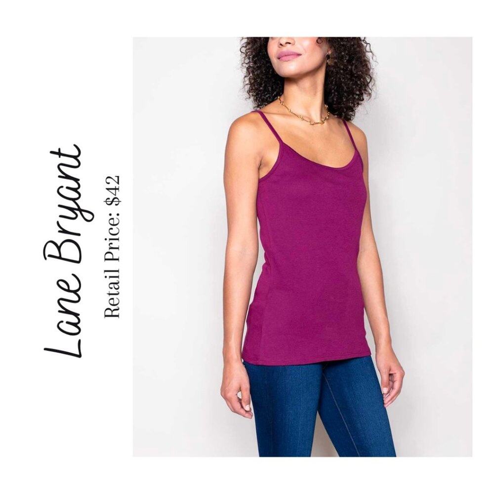 Lane Bryant Wine Time Adjustible Cami Tank Size 14/16